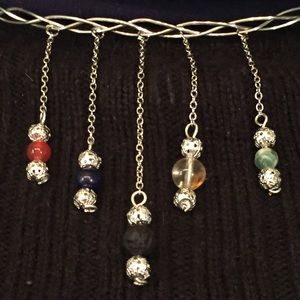 HANDMADE ALL NAT CHAKRA STONES NECKLACE & EARRINGS